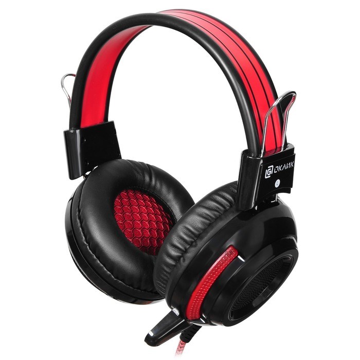 Наушники с микрофоном Оклик HS-G300 ARMAGEDDON черный/красный 2.3м мониторные оголовье (3374 10045 - фото 51422117 Наушники с микрофоном Оклик HS-G300 ARMAGEDDON черный/красный 2.3м мониторные оголовье (3374 10045 - фото 51422117