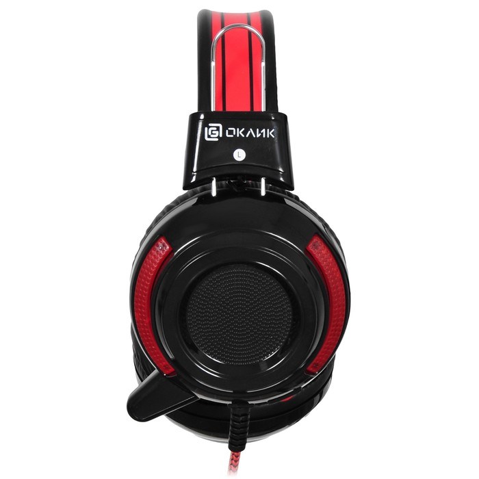 Наушники с микрофоном Оклик HS-G300 ARMAGEDDON черный/красный 2.3м мониторные оголовье (3374 10045 - фото 51422118 Наушники с микрофоном Оклик HS-G300 ARMAGEDDON черный/красный 2.3м мониторные оголовье (3374 10045 - фото 51422118