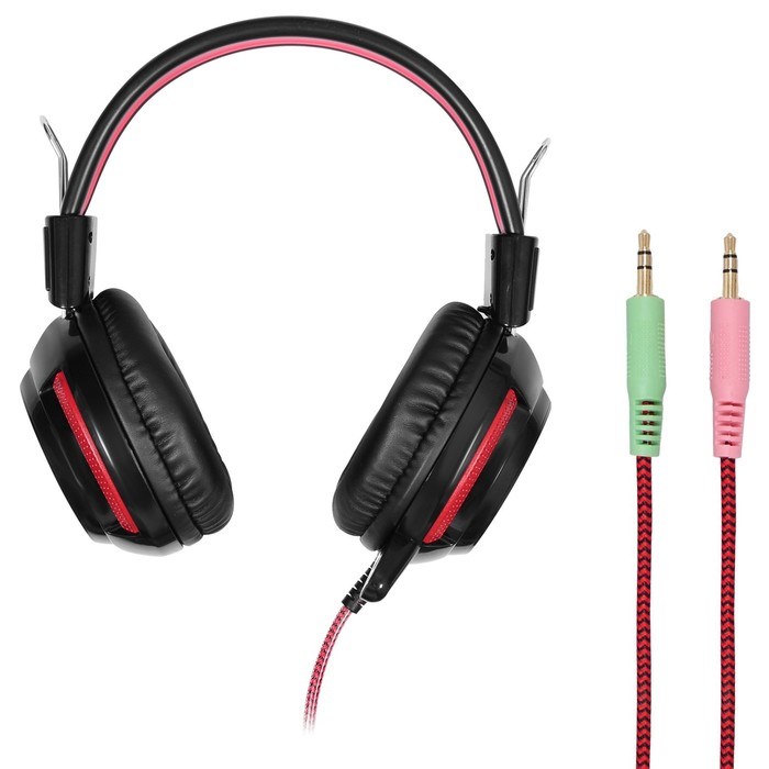 Наушники с микрофоном Оклик HS-G300 ARMAGEDDON черный/красный 2.3м мониторные оголовье (3374 10045 - фото 51422122 Наушники с микрофоном Оклик HS-G300 ARMAGEDDON черный/красный 2.3м мониторные оголовье (3374 10045 - фото 51422122