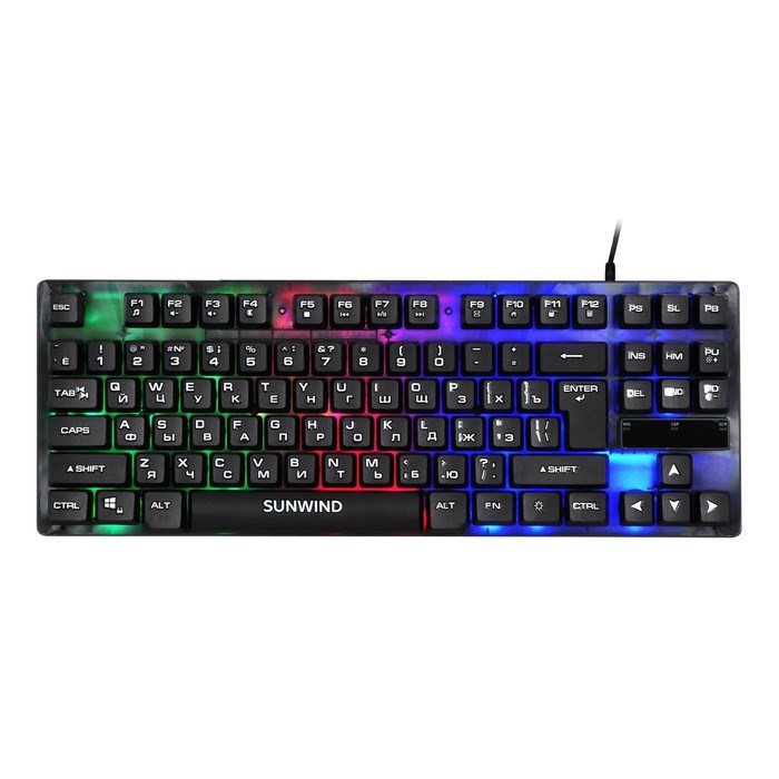 Клавиатура SunWind SW-K500G черный USB Multimedia for gamer LED (1422364) - фото 51422346 Клавиатура SunWind SW-K500G черный USB Multimedia for gamer LED (1422364) - фото 51422346