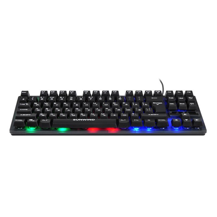 Клавиатура SunWind SW-K500G черный USB Multimedia for gamer LED (1422364) - фото 51422347 Клавиатура SunWind SW-K500G черный USB Multimedia for gamer LED (1422364) - фото 51422347