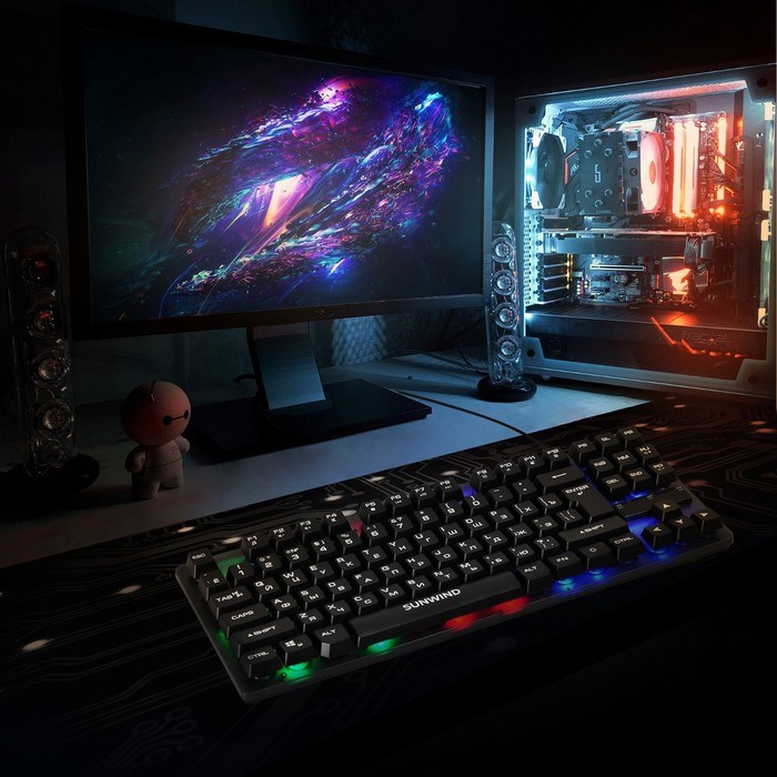 Клавиатура SunWind SW-K500G черный USB Multimedia for gamer LED (1422364) - фото 51422352 Клавиатура SunWind SW-K500G черный USB Multimedia for gamer LED (1422364) - фото 51422352