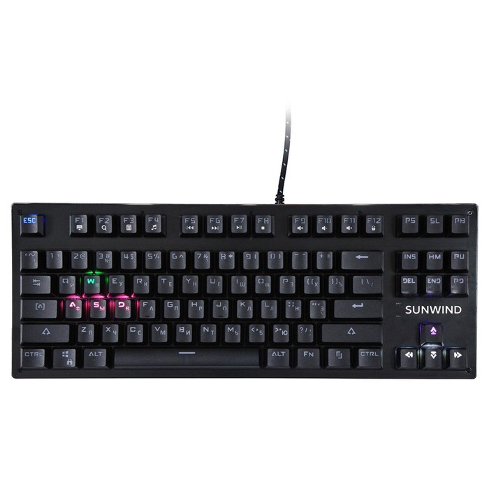 Клавиатура SunWind SW-K900G механическая черный USB Multimedia for gamer LED - фото 51422367 Клавиатура SunWind SW-K900G механическая черный USB Multimedia for gamer LED - фото 51422367