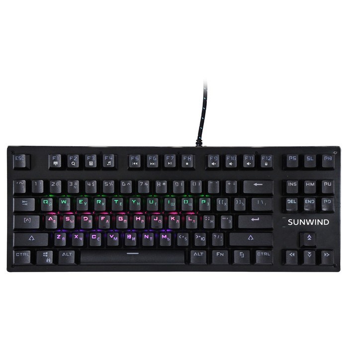 Клавиатура SunWind SW-K900G механическая черный USB Multimedia for gamer LED - фото 51422368 Клавиатура SunWind SW-K900G механическая черный USB Multimedia for gamer LED - фото 51422368
