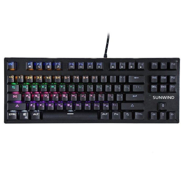Клавиатура SunWind SW-K900G механическая черный USB Multimedia for gamer LED - фото 51422371 Клавиатура SunWind SW-K900G механическая черный USB Multimedia for gamer LED - фото 51422371