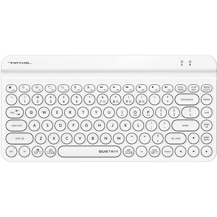 Клавиатура A4Tech Fstyler FBK30 белый USB беспроводная BT/Radio slim Multimedia (FBK30 WHITE 10045 - фото 51422588 Клавиатура A4Tech Fstyler FBK30 белый USB беспроводная BT/Radio slim Multimedia (FBK30 WHITE 10045 - фото 51422588
