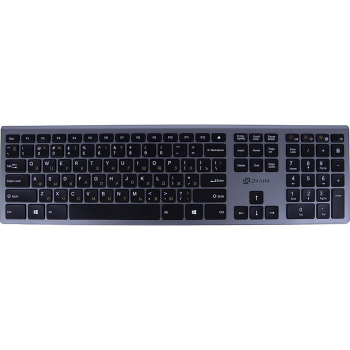 Клавиатура Оклик 890S серый USB беспроводная slim - фото 51422720 Клавиатура Оклик 890S серый USB беспроводная slim - фото 51422720