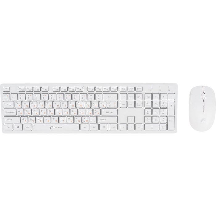 Клавиатура + мышь Оклик 240M клав:белый мышь:белый USB беспроводная slim Multimedia (1091258 10046 - фото 51422937 Клавиатура + мышь Оклик 240M клав:белый мышь:белый USB беспроводная slim Multimedia (1091258 10046 - фото 51422937