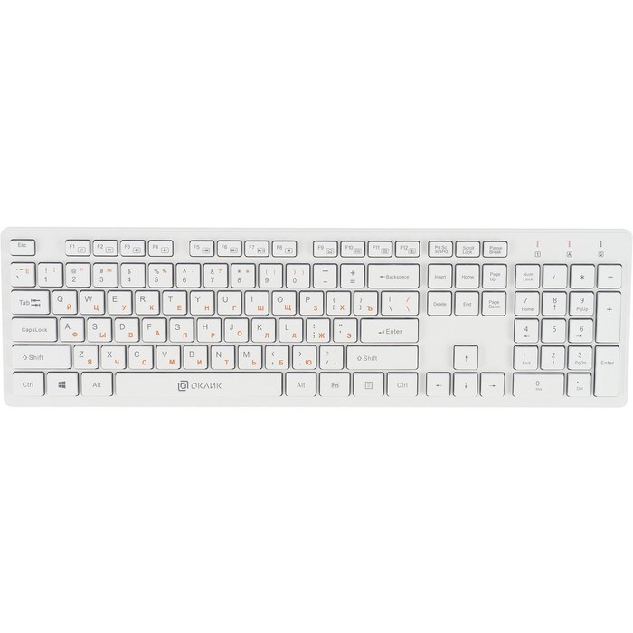 Клавиатура + мышь Оклик 240M клав:белый мышь:белый USB беспроводная slim Multimedia (1091258 10046 - фото 51422938 Клавиатура + мышь Оклик 240M клав:белый мышь:белый USB беспроводная slim Multimedia (1091258 10046 - фото 51422938