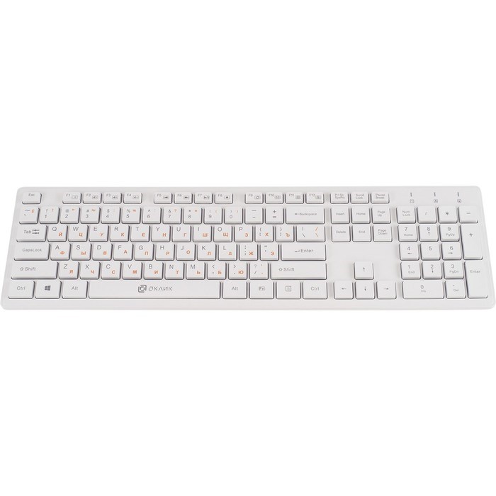 Клавиатура + мышь Оклик 240M клав:белый мышь:белый USB беспроводная slim Multimedia (1091258 10046 - фото 51422939 Клавиатура + мышь Оклик 240M клав:белый мышь:белый USB беспроводная slim Multimedia (1091258 10046 - фото 51422939