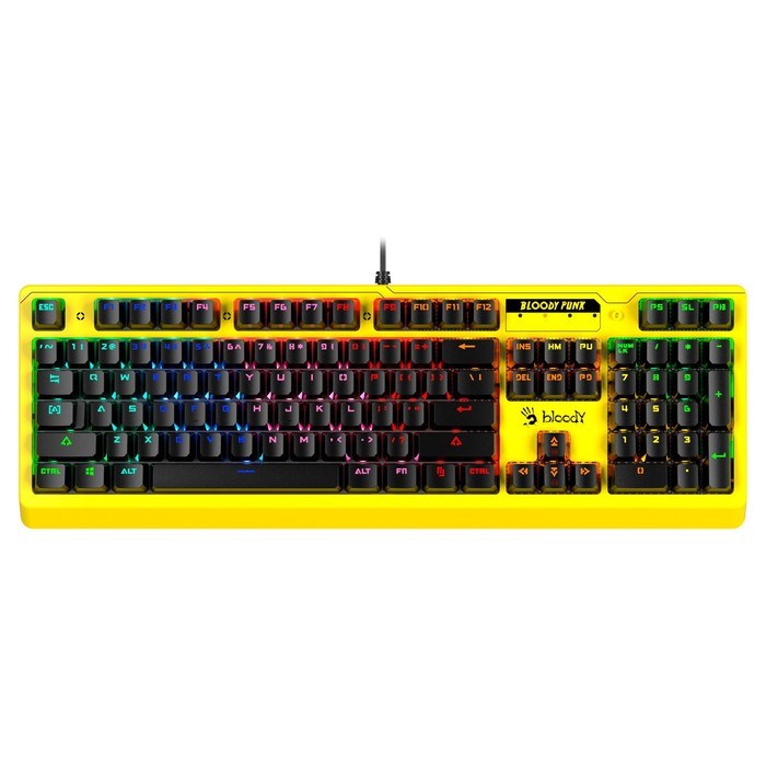 Клавиатура A4Tech Bloody B810RC Punk механическая желтый/черный USB for gamer LED - фото 51423024 Клавиатура A4Tech Bloody B810RC Punk механическая желтый/черный USB for gamer LED - фото 51423024
