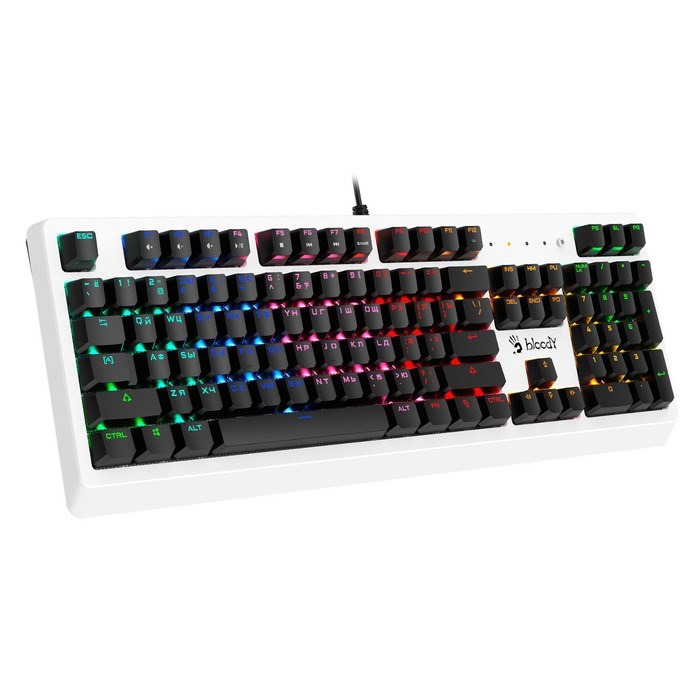 Клавиатура A4Tech Bloody B810RC механическая белый/черный USB for gamer LED - фото 51423042 Клавиатура A4Tech Bloody B810RC механическая белый/черный USB for gamer LED - фото 51423042