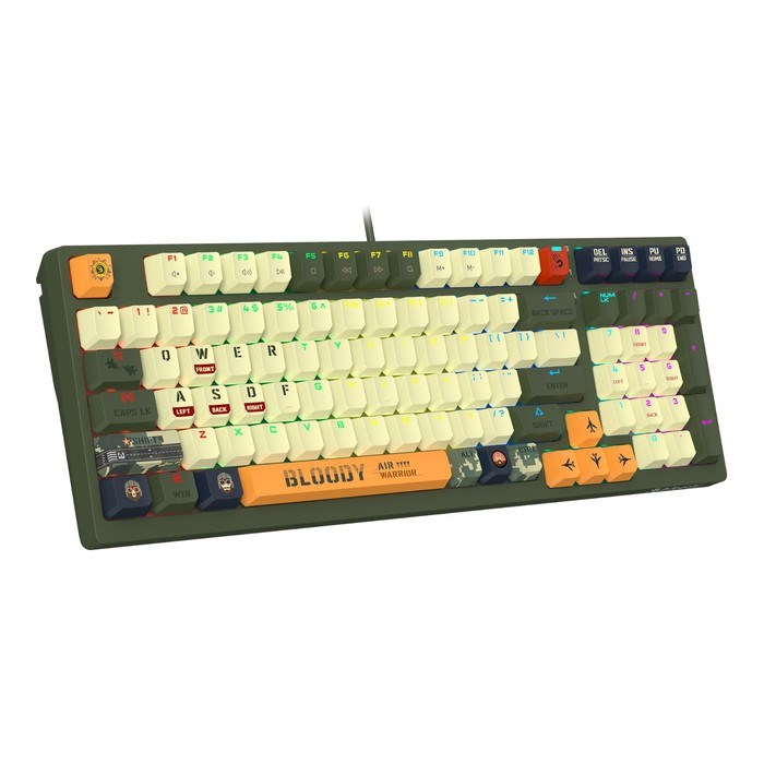 Клавиатура A4Tech Bloody S98 Aviator механическая зеленый USB for gamer LED (S98 AVIATOR) - фото 51423122 Клавиатура A4Tech Bloody S98 Aviator механическая зеленый USB for gamer LED (S98 AVIATOR) - фото 51423122