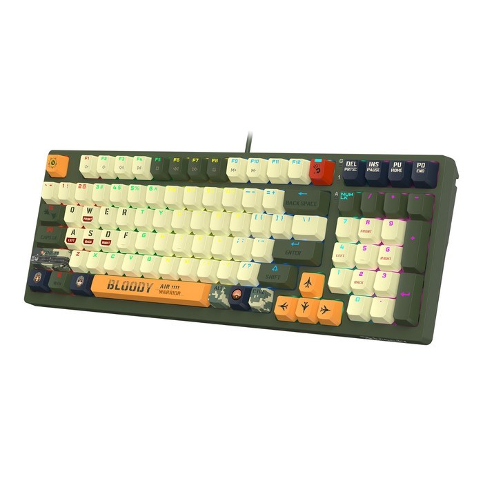 Клавиатура A4Tech Bloody S98 Aviator механическая зеленый USB for gamer LED (S98 AVIATOR) - фото 51423123 Клавиатура A4Tech Bloody S98 Aviator механическая зеленый USB for gamer LED (S98 AVIATOR) - фото 51423123