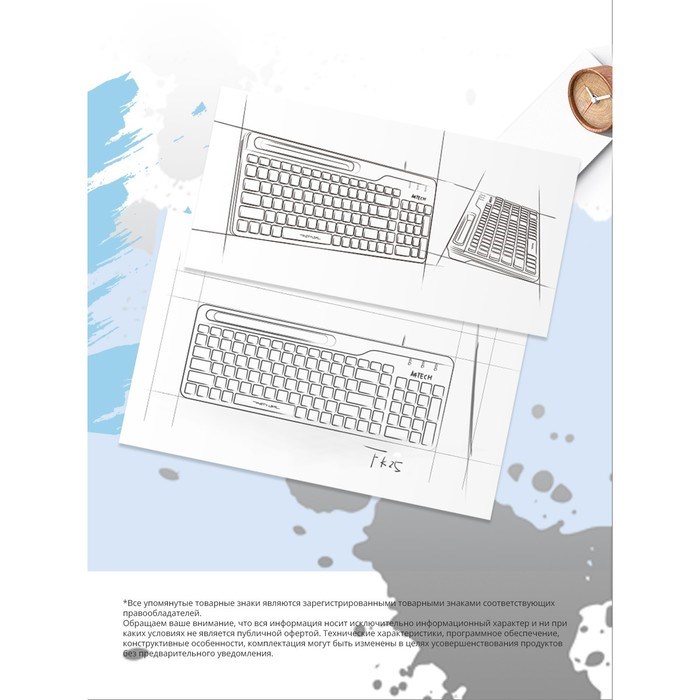 Клавиатура A4Tech Fstyler FK25 белый/серый USB slim - фото 51423168 Клавиатура A4Tech Fstyler FK25 белый/серый USB slim - фото 51423168