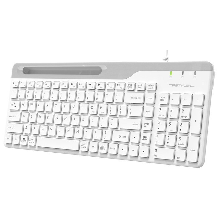 Клавиатура A4Tech Fstyler FK25 белый/серый USB slim - фото 51423170 Клавиатура A4Tech Fstyler FK25 белый/серый USB slim - фото 51423170