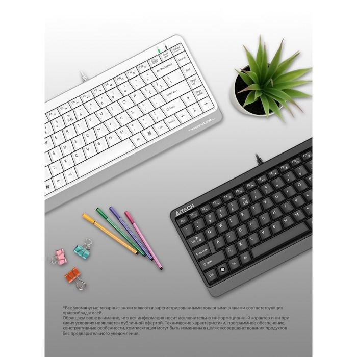 Клавиатура A4Tech Fstyler FKS11 белый/серый USB - фото 51423197 Клавиатура A4Tech Fstyler FKS11 белый/серый USB - фото 51423197