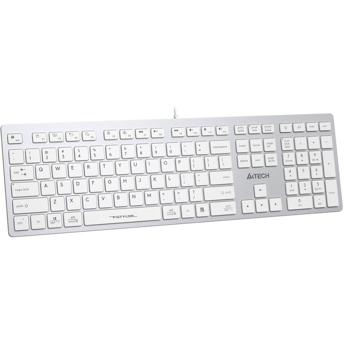 Клавиатура A4Tech Fstyler FX50 белый USB slim Multimedia (FX50 WHITE) - фото 51423220 Клавиатура A4Tech Fstyler FX50 белый USB slim Multimedia (FX50 WHITE) - фото 51423220