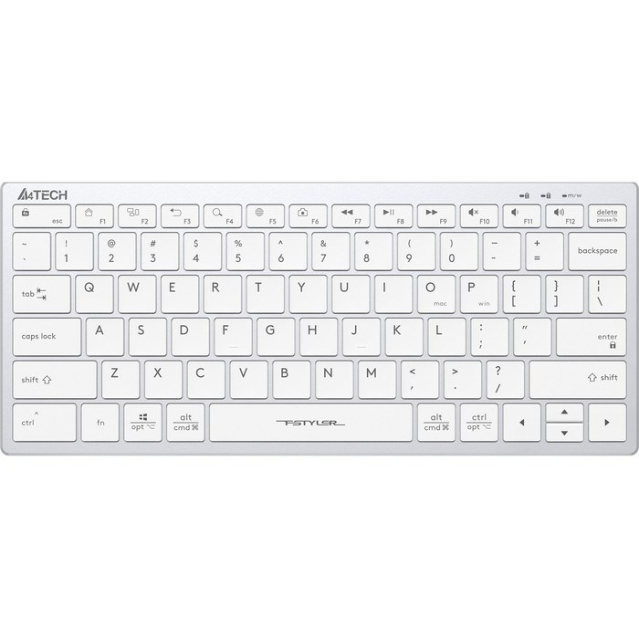 Клавиатура A4Tech Fstyler FX51 белый USB slim Multimedia (FX51 WHITE) - фото 51423232 Клавиатура A4Tech Fstyler FX51 белый USB slim Multimedia (FX51 WHITE) - фото 51423232