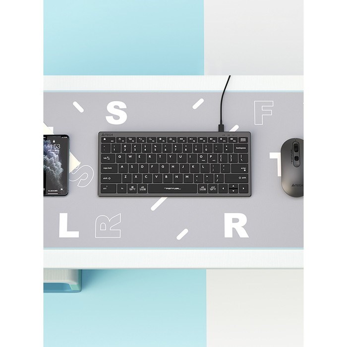 Клавиатура A4Tech Fstyler FX51 серый USB slim Multimedia (FX51 GREY) - фото 51423250 Клавиатура A4Tech Fstyler FX51 серый USB slim Multimedia (FX51 GREY) - фото 51423250