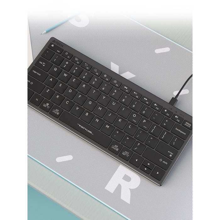 Клавиатура A4Tech Fstyler FX51 серый USB slim Multimedia (FX51 GREY) - фото 51423251 Клавиатура A4Tech Fstyler FX51 серый USB slim Multimedia (FX51 GREY) - фото 51423251