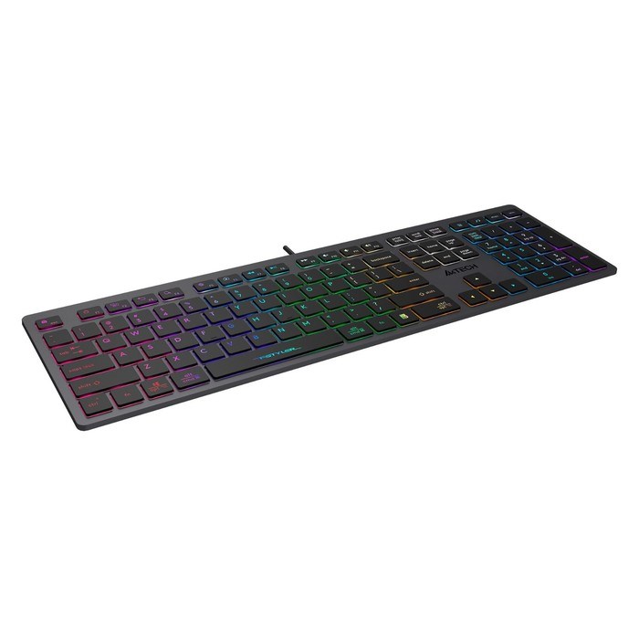 Клавиатура A4Tech Fstyler FX60 серый USB slim LED (FX60 GREY / NEON) - фото 51423259 Клавиатура A4Tech Fstyler FX60 серый USB slim LED (FX60 GREY / NEON) - фото 51423259