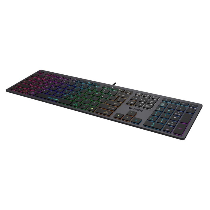 Клавиатура A4Tech Fstyler FX60 серый USB slim LED (FX60 GREY / NEON) - фото 51423260 Клавиатура A4Tech Fstyler FX60 серый USB slim LED (FX60 GREY / NEON) - фото 51423260