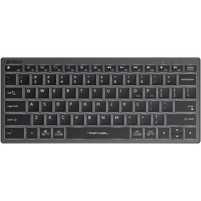 Клавиатура A4Tech Fstyler FX61 серый USB slim LED (FX61 GREY) - фото 51423292 Клавиатура A4Tech Fstyler FX61 серый USB slim LED (FX61 GREY) - фото 51423292