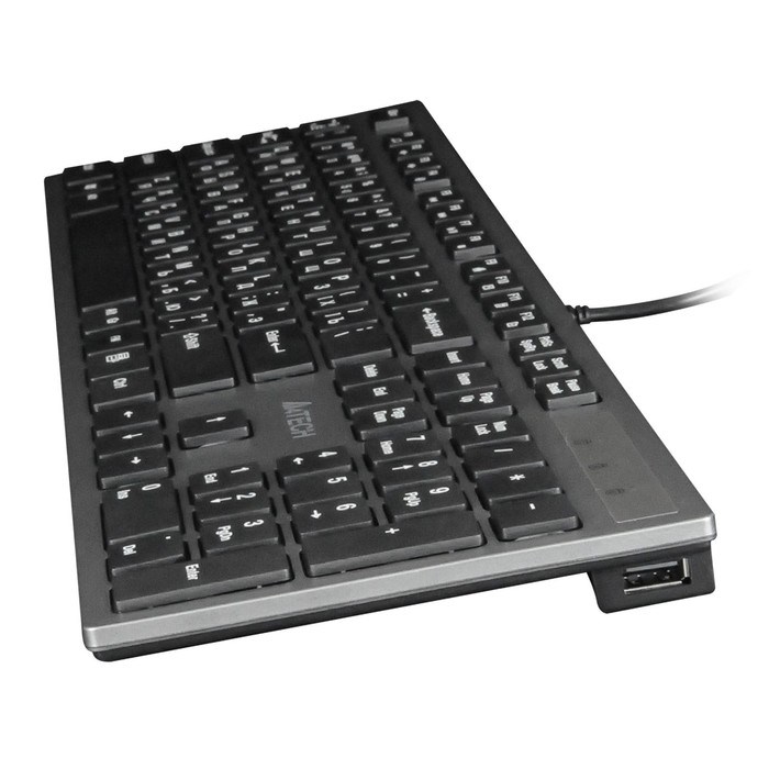 Клавиатура A4Tech KV-300H серый/черный USB slim - фото 51423324 Клавиатура A4Tech KV-300H серый/черный USB slim - фото 51423324