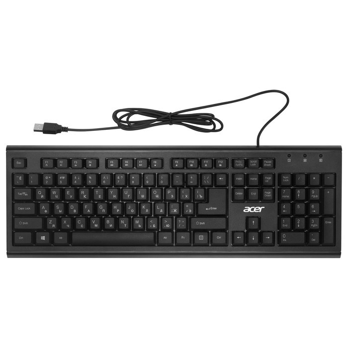 Клавиатура Acer OKW120 черный USB (ZL.KBDEE.006) - фото 51423332 Клавиатура Acer OKW120 черный USB (ZL.KBDEE.006) - фото 51423332