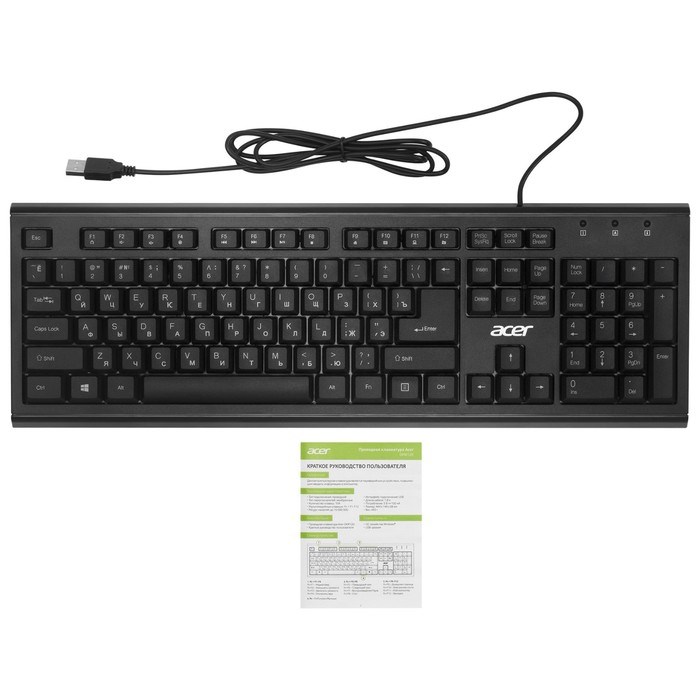 Клавиатура Acer OKW120 черный USB (ZL.KBDEE.006) - фото 51423333 Клавиатура Acer OKW120 черный USB (ZL.KBDEE.006) - фото 51423333