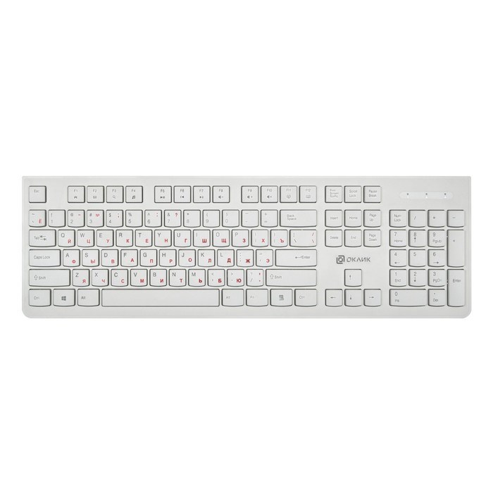 Клавиатура Оклик 505M белый USB slim - фото 51423521 Клавиатура Оклик 505M белый USB slim - фото 51423521