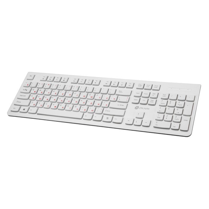 Клавиатура Оклик 505M белый USB slim - фото 51423523 Клавиатура Оклик 505M белый USB slim - фото 51423523