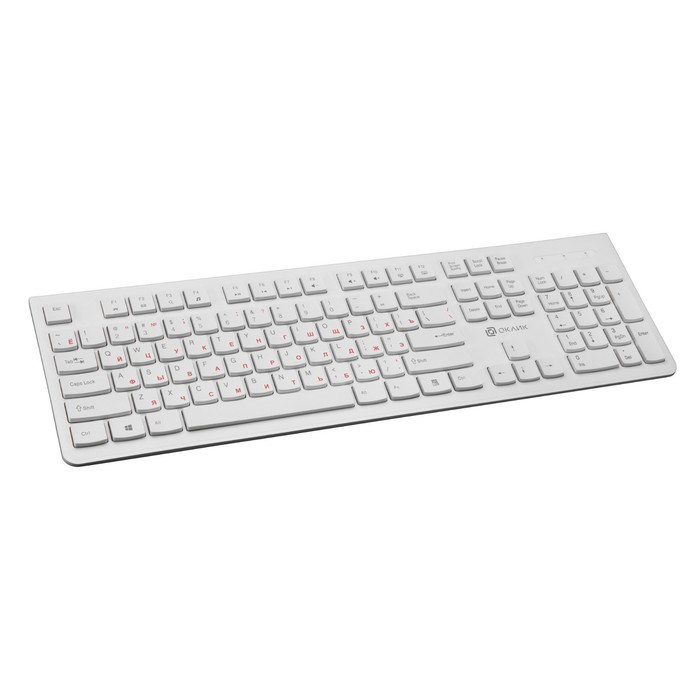 Клавиатура Оклик 505M белый USB slim - фото 51423524 Клавиатура Оклик 505M белый USB slim - фото 51423524