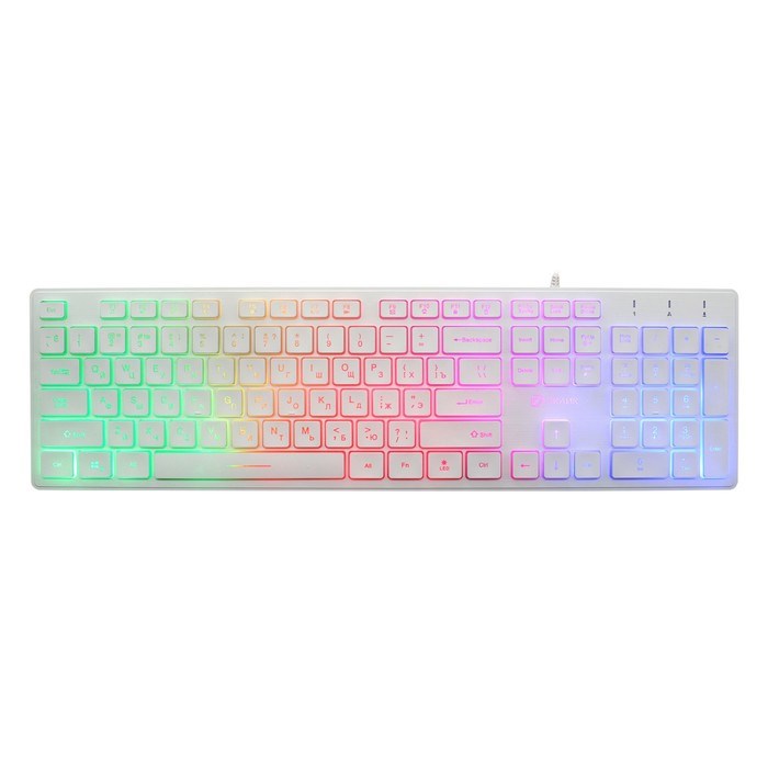Клавиатура Оклик 550ML белый USB slim Multimedia LED - фото 51423541 Клавиатура Оклик 550ML белый USB slim Multimedia LED - фото 51423541