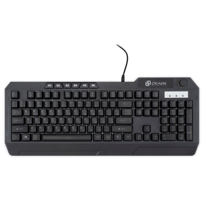 Клавиатура Оклик 715G черный USB Multimedia for gamer LED (1680657) - фото 51423572 Клавиатура Оклик 715G черный USB Multimedia for gamer LED (1680657) - фото 51423572