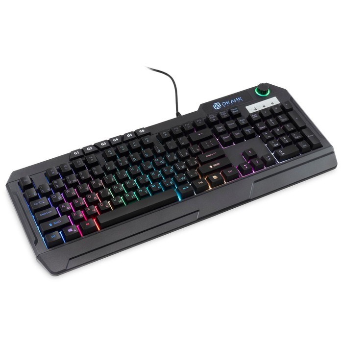 Клавиатура Оклик 715G черный USB Multimedia for gamer LED (1680657) - фото 51423579 Клавиатура Оклик 715G черный USB Multimedia for gamer LED (1680657) - фото 51423579