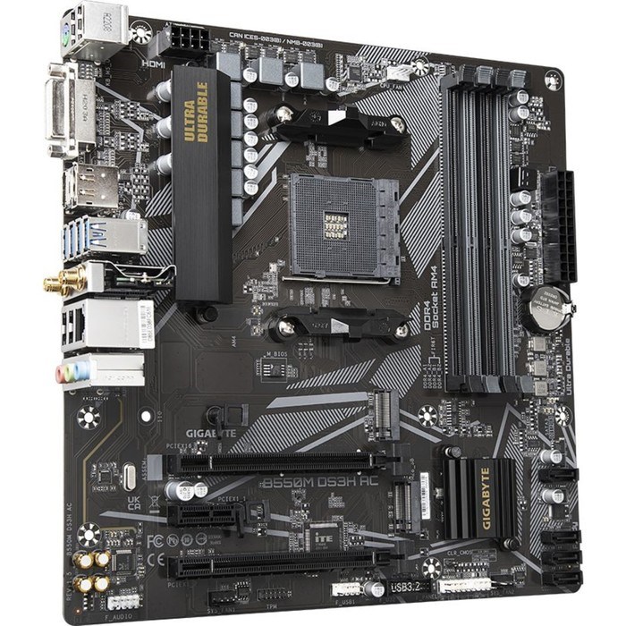 Материнская плата Gigabyte B550M DS3H AC Soc-AM4 AMD B550 4xDDR4 mATX AC`97 8ch(7.1) GbLAN R 10044 - фото 51424054 Материнская плата Gigabyte B550M DS3H AC Soc-AM4 AMD B550 4xDDR4 mATX AC`97 8ch(7.1) GbLAN R 10044 - фото 51424054