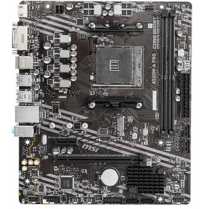 Материнская плата MSI A520M-A PRO Soc-AM4 AMD A520 2xDDR4 mATX AC`97 8ch(7.1) GbLAN RAID+DVI 10044 - фото 51424062 Материнская плата MSI A520M-A PRO Soc-AM4 AMD A520 2xDDR4 mATX AC`97 8ch(7.1) GbLAN RAID+DVI 10044 - фото 51424062