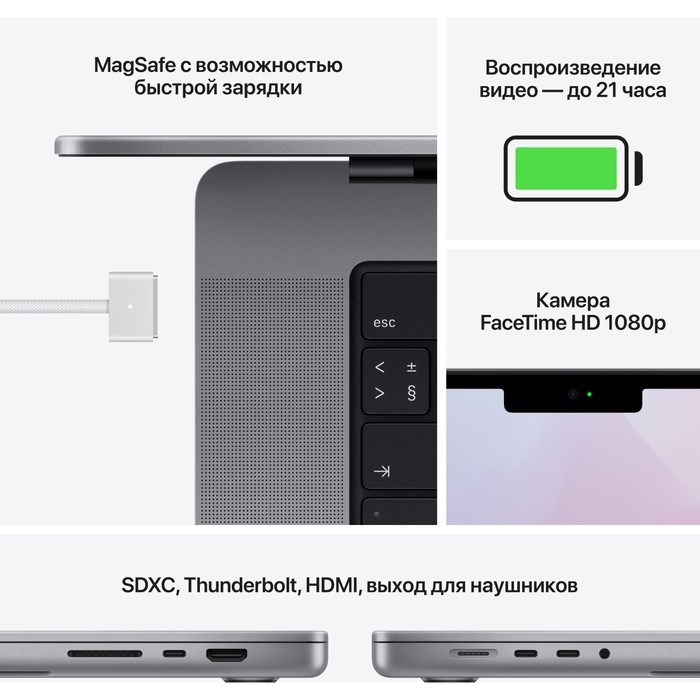 Ноутбук Apple MacBook Pro A2485 M1 Pro 10 core 16Gb SSD512Gb/16 core GPU 16.2" (3456x2234)/E 10045 - фото 51424198 Ноутбук Apple MacBook Pro A2485 M1 Pro 10 core 16Gb SSD512Gb/16 core GPU 16.2" (3456x2234)/E 10045 - фото 51424198