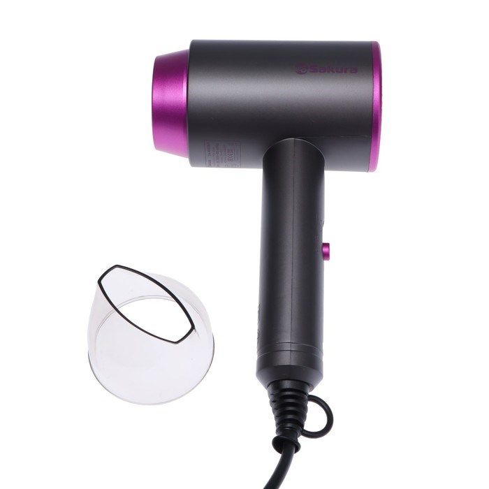Фен Sakura SA-4050BP, 1500 Вт, 3 скорости, 3 темп. режима, концентратор, шнур 1.8 м, чёрный - фото 51424451 Фен Sakura SA-4050BP, 1500 Вт, 3 скорости, 3 темп. режима, концентратор, шнур 1.8 м, чёрный - фото 51424451