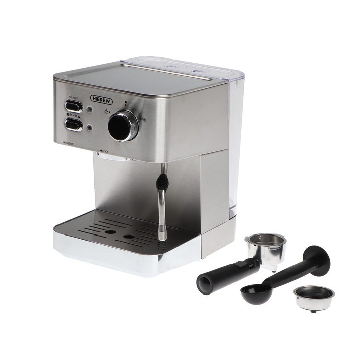 Кофемашина Hibrew CM4682, рожковая, 1050 Вт, 1.5 л, серебристая - фото 51424470 Кофемашина Hibrew CM4682, рожковая, 1050 Вт, 1.5 л, серебристая - фото 51424470