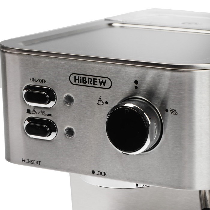 Кофемашина Hibrew CM4682, рожковая, 1050 Вт, 1.5 л, серебристая - фото 51424471 Кофемашина Hibrew CM4682, рожковая, 1050 Вт, 1.5 л, серебристая - фото 51424471