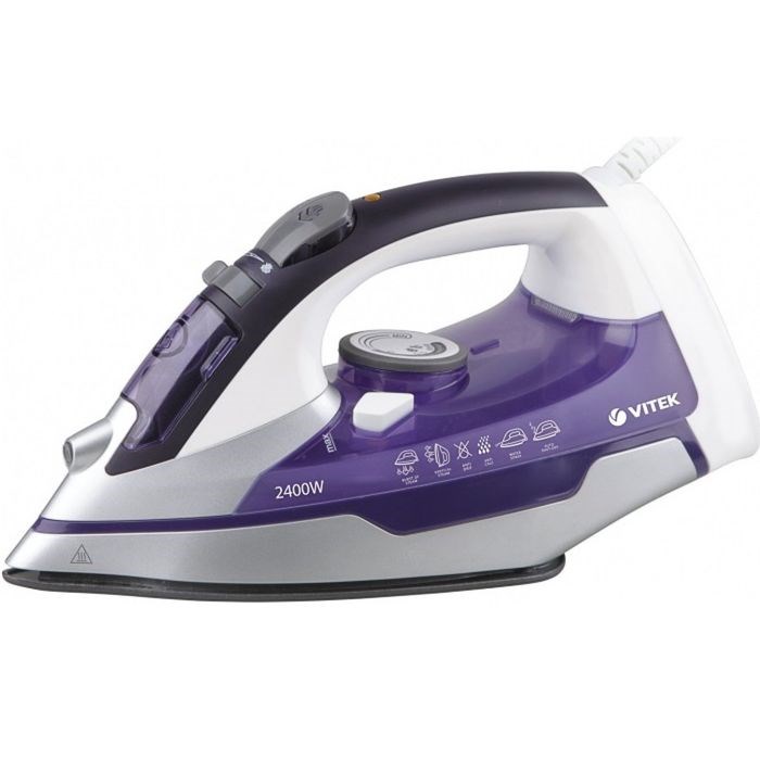 Утюг Vitek VT-1257 VT, 2400 Вт, керамическая подошва, 300 мл, фиолетовый - фото 51424685 Утюг Vitek VT-1257 VT, 2400 Вт, керамическая подошва, 300 мл, фиолетовый - фото 51424685