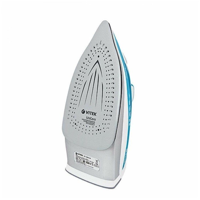 Утюг Vitek VT-1264 W, 2400 Вт, керамическая подошва, 40 г/мин, 350 мл, бело-голубой - фото 51424821 Утюг Vitek VT-1264 W, 2400 Вт, керамическая подошва, 40 г/мин, 350 мл, бело-голубой - фото 51424821
