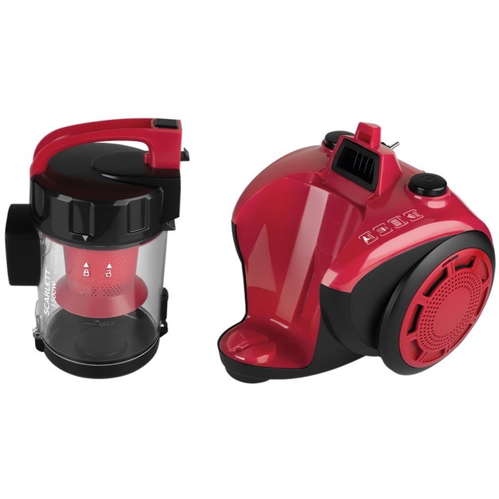 Пылесос Scarlett SC-VC80C11, 1500/350 Вт, контейнер 1.5 л, чёрно-красный - фото 51424836 Пылесос Scarlett SC-VC80C11, 1500/350 Вт, контейнер 1.5 л, чёрно-красный - фото 51424836