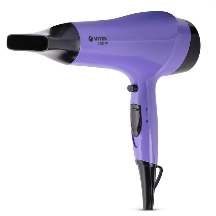 Фен Vitek VT-2536 MC, 2200 Вт, 2 скорости, 2 температуры, 2 насадки, МИКС - фото 51424859 Фен Vitek VT-2536 MC, 2200 Вт, 2 скорости, 2 температуры, 2 насадки, МИКС - фото 51424859