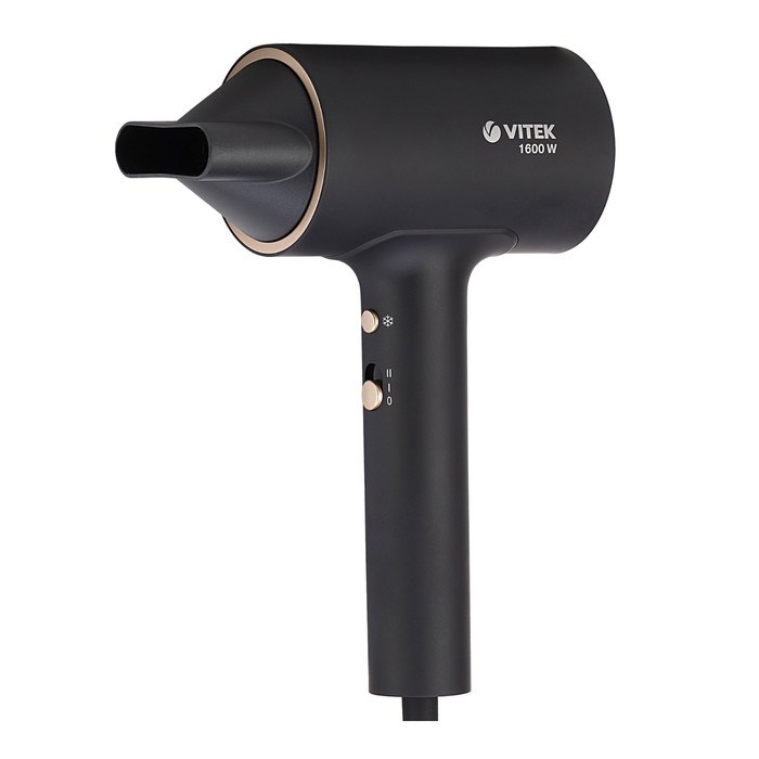 Фен Vitek VT-1305, 1600 Вт, 2 режима, 1 насадка, шнур 1.8 м - фото 51424875 Фен Vitek VT-1305, 1600 Вт, 2 режима, 1 насадка, шнур 1.8 м - фото 51424875