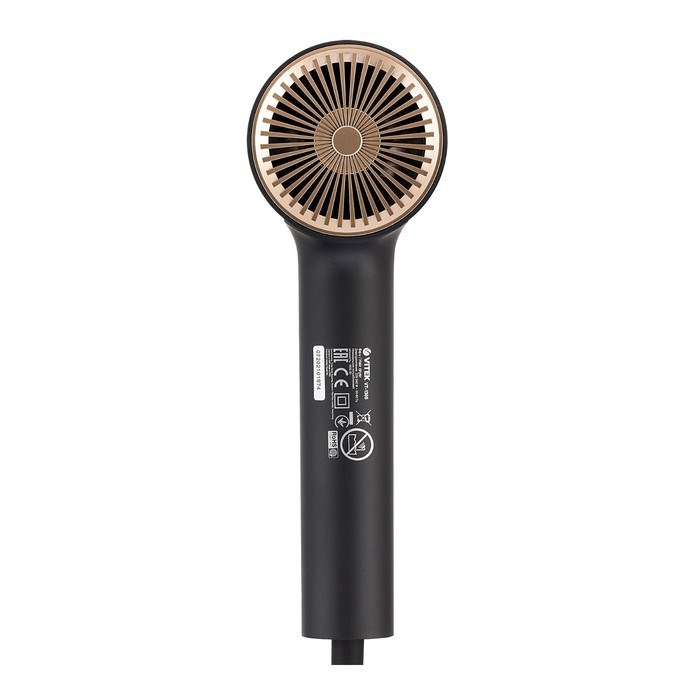 Фен Vitek VT-1305, 1600 Вт, 2 режима, 1 насадка, шнур 1.8 м - фото 51424878 Фен Vitek VT-1305, 1600 Вт, 2 режима, 1 насадка, шнур 1.8 м - фото 51424878