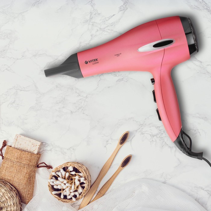 Фен Vitek VT-2329 R, 2200Вт, 3 режима, 2 скорости, хол. возд., ионизация, шнур 1.8м - фото 51424892 Фен Vitek VT-2329 R, 2200Вт, 3 режима, 2 скорости, хол. возд., ионизация, шнур 1.8м - фото 51424892